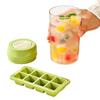 Twisted Ice Making Cup 8-Compartment With Lid Spill Proof Ices Cube Mold Rotating Large Capacity Ice Trays For Freezer