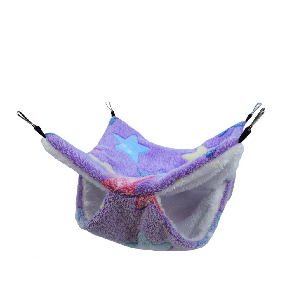 Sugar Glider Double-Layer Hammock: Cozy Hanging Bed for Squirrels & Hamsters