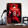 Bruno Fernandes Soccer Tinplate Poster Customized Wall Art Vintage Metal Signs Retro Tin Plaque for Home Decoration Luxury Decor