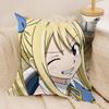 Anime Lucy HHeartfilia Cushion Cover Soft Plush Fabric DoubleSided Printed Sofa Cushion Cover for All Seasons Home Decor Gift