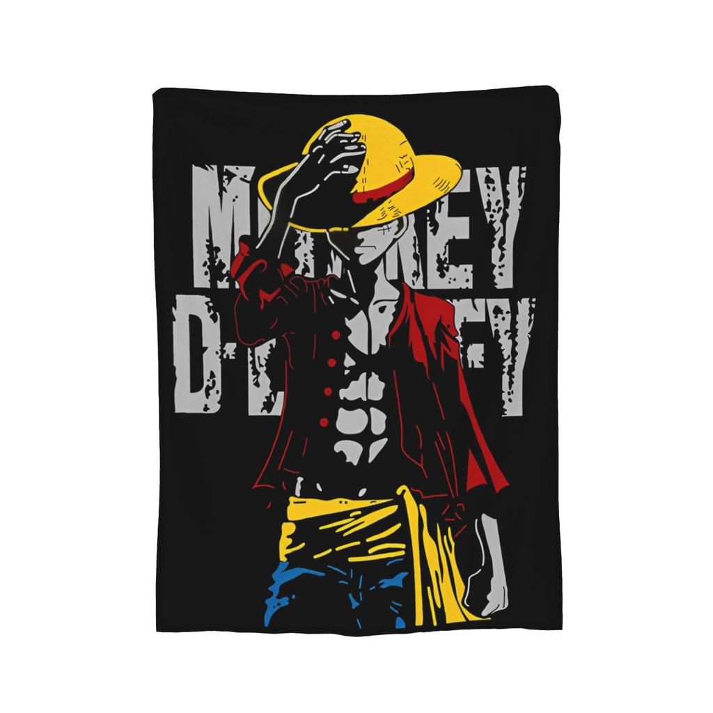 Zoro Wanted Luffy Anime Blanket Flannel Throw Blanket Bedroom Sofa Printed Ultra-Soft Warm Bedsprea,