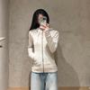 Women's Slim Fit Plus Velvet Yoga Hoodie Cardigan for Autumn and Winter