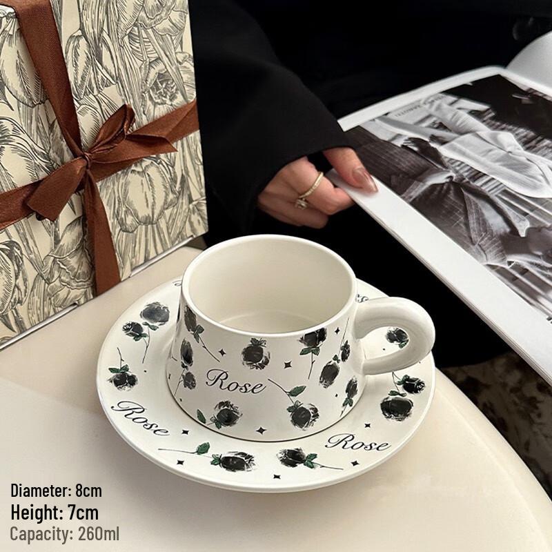 Rose Coffee Cup & Saucer Set