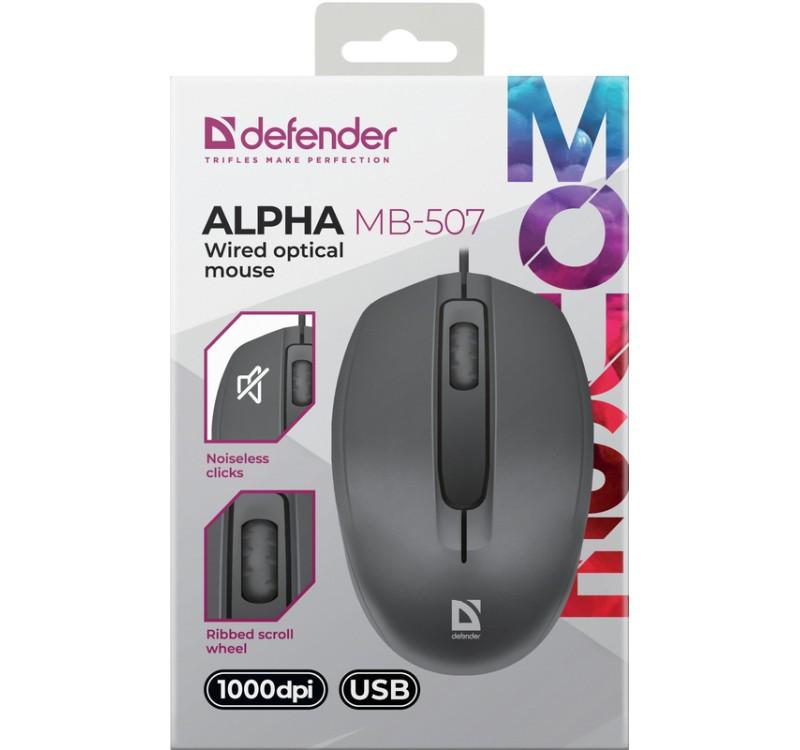 Wired optical mouse Alpha MB-507 black