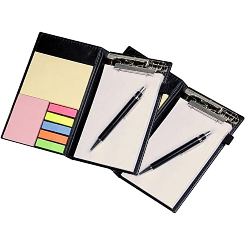 COI Memo Note Pad/Memo Note Book with Sticky Notes & Clip Holder in Diary Style (White 2 pcs)