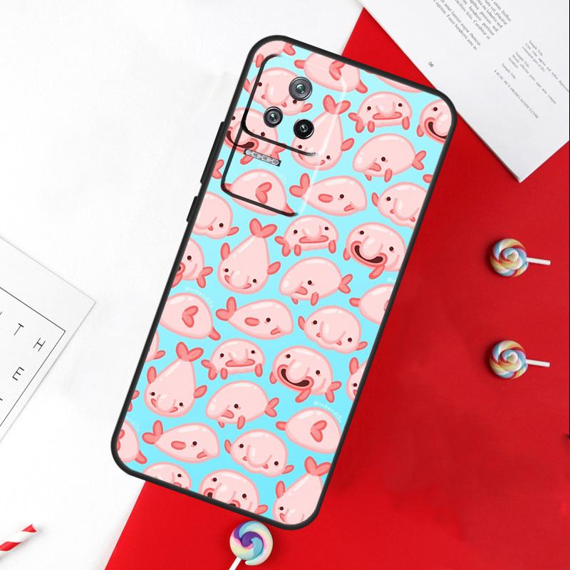 Cute Blobfish Cover For Xiaomi 11T 12T 13T 14T Pro 13 14 15 Ultra POCO X7 Pro X3 X5 X6 F5 F6 M6 Pro Case