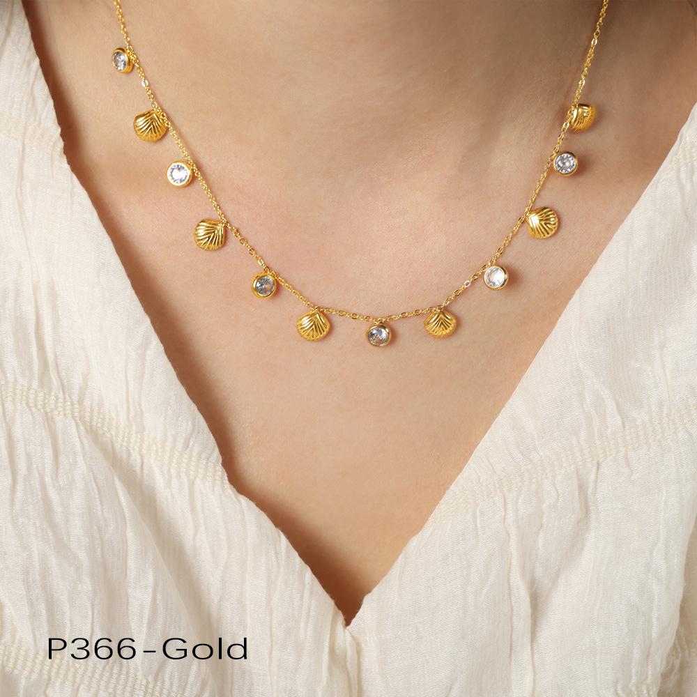 Multi Small Pendant Tassel Necklace For Women Stainless Steel 18K Gold Plated No Tarnish Bohemia Women's Neck Chain Necklaces