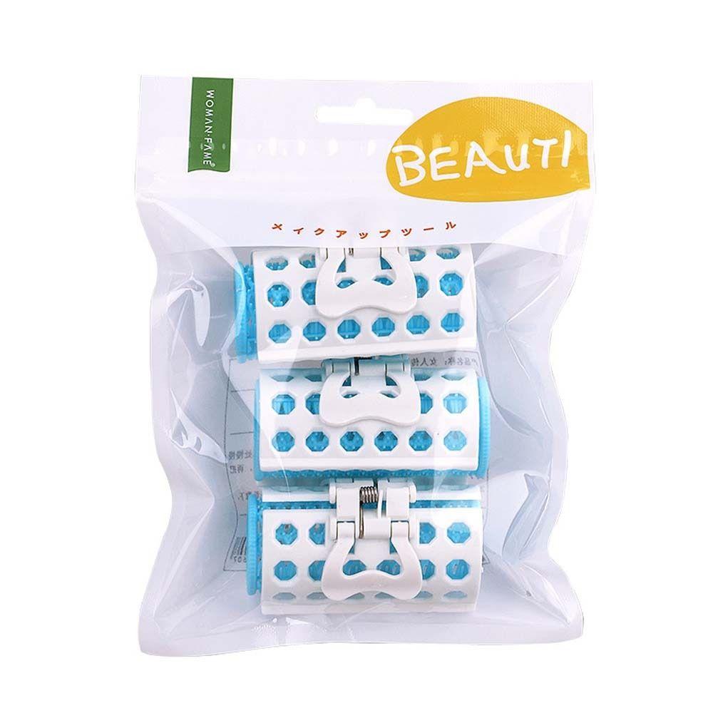 

3 шт./набор больших зажимов для вьющихся волос, роликовые шпильки для завивки, позиционирование, бигуди для волос, пушистый зажим для ленивых локонов, корень волос синий