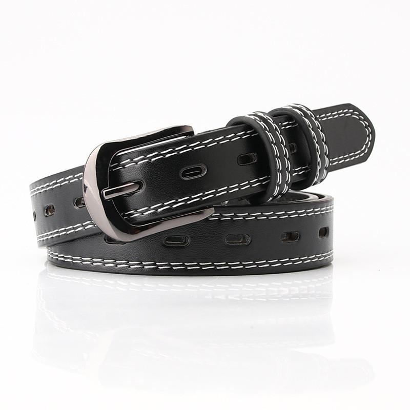 Fashionable Pu Belt With Geometric Line Design For Casual Wear And Trendy Looks