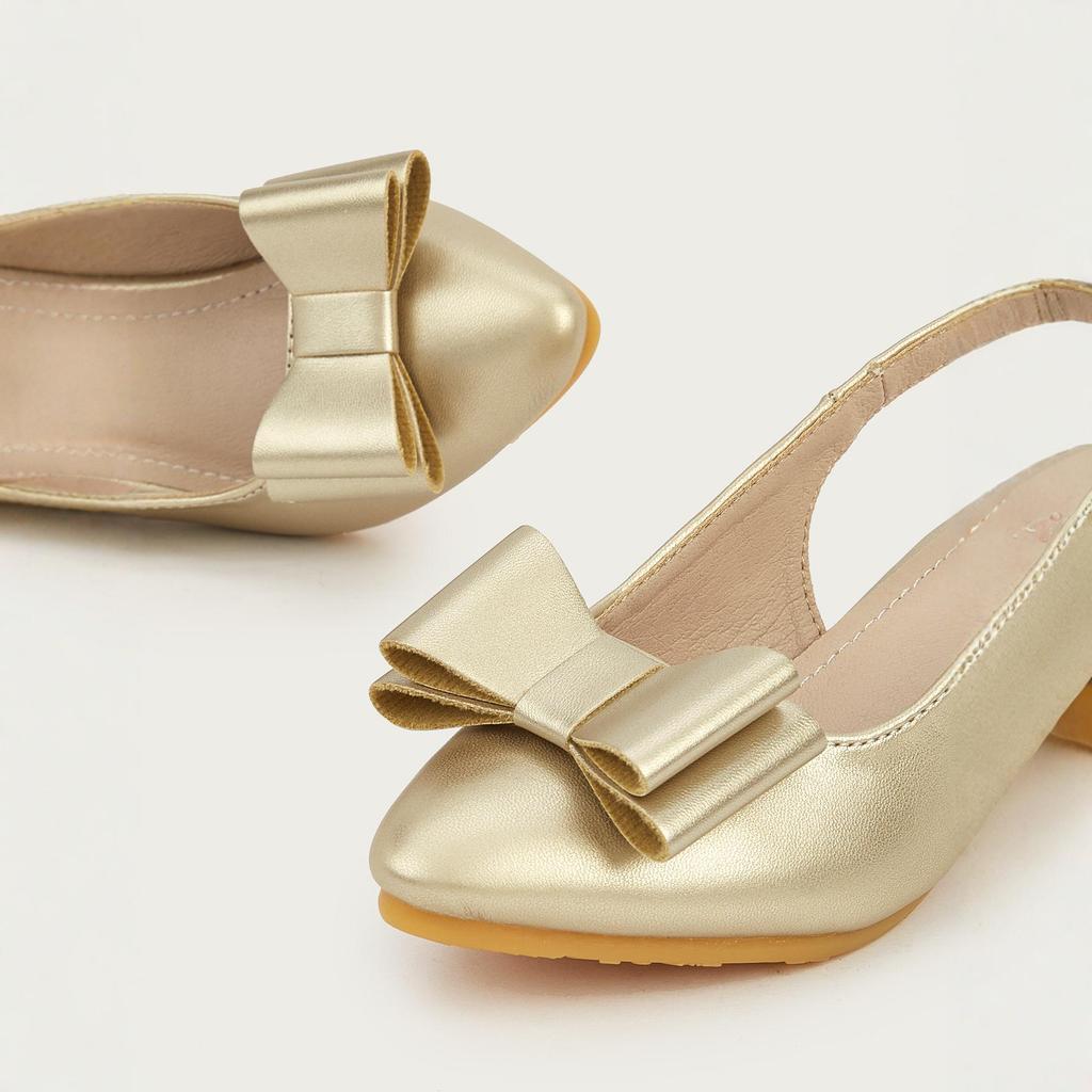 2025 Winter Girls' Versatile Fashion Shoes: High Heel and Bow Flats