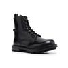 Alexander McQueen Polished Leather Combat Boot Black 683569WHZ801000