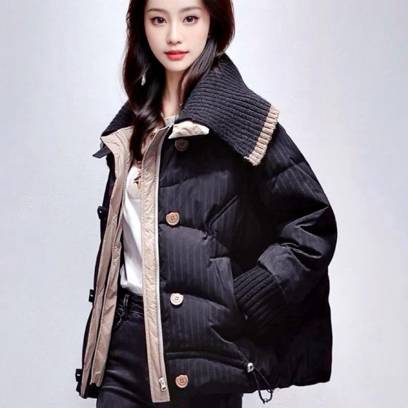 

Женская короткая клетчатая пушистая куртка, повседневная теплая куртка, зимняя куртка большого размера, утолщенная свободная теплая куртка XS