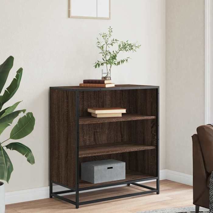 VidaXL Buffet Brown Oak 68x35x76 Cm Engineered Wood and Metal, Storage Cabinet, Entryway Furniture, Accent Furniture 848978