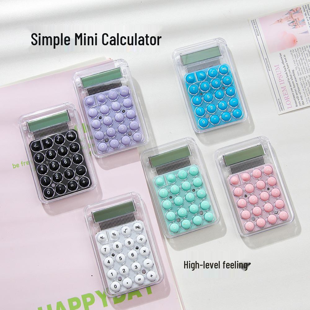 Cute Mini Pocket Calculator for Students - Portable, Candy Colors, User-Friendly Design