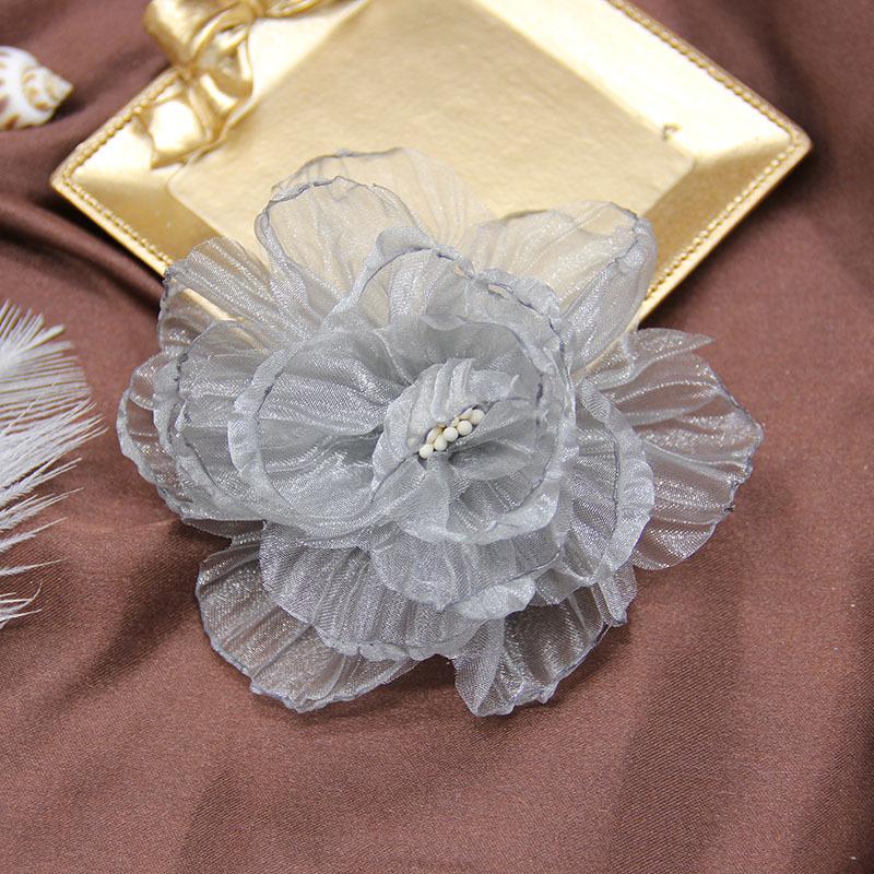 9cm Chiffon Gauze Flower Artificial Fabric Silk Flower Head For DIY Wedding Party Home Decorations Floral Wreath Scrapbook Craft