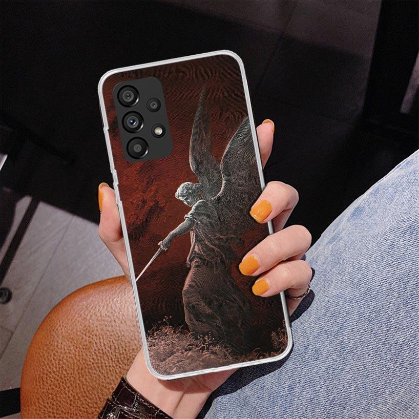 Archangel Michael Phone Case For Samsung Galaxy A52 A32 A22 A12 A51 A31 A50S A30S A20S A10S Note 20 Ultra 10 Plus S10 A72 A71 Ga