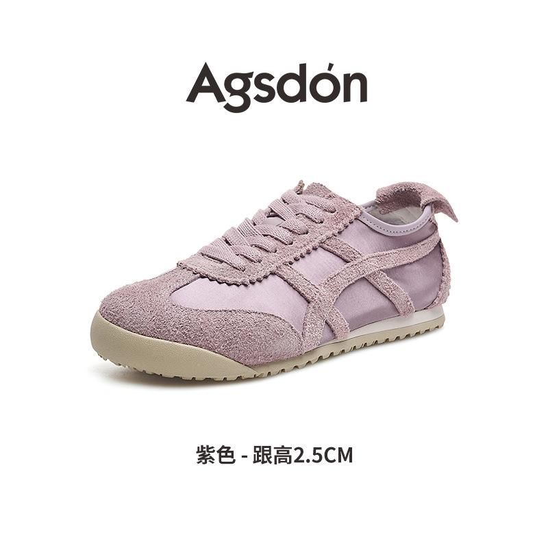 Augustine Purple Dexun Shoes Women's 2025 New Summer Mesh Platform Ballet Retro Forrest Gump Sports Shoes