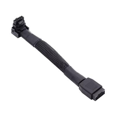 NFHK 12VHPWR Power Modular Cable Male To Female Down Angled 90 Degree Extension for 3080 3090TI PSU 16Pin Graphics Card ATX3.0 PCI-E 5.0 12+4P