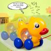 Kinder Puzzle Spielzeug Aufsitzwagen mit Zugschnur Ente Babyspielzeug für Kleinkinder