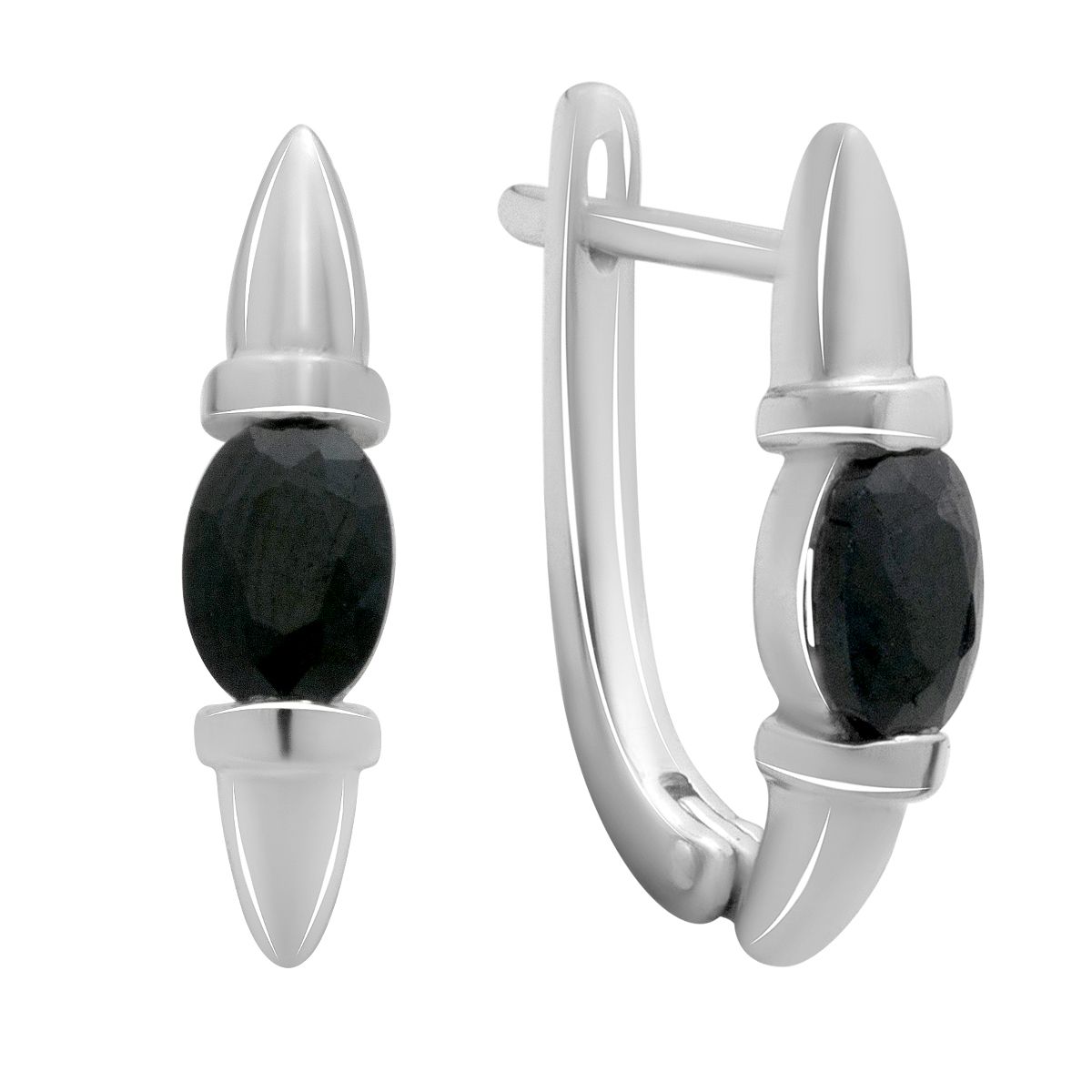 

Silver earrings with natural sapphire 2.1ct (2177753)