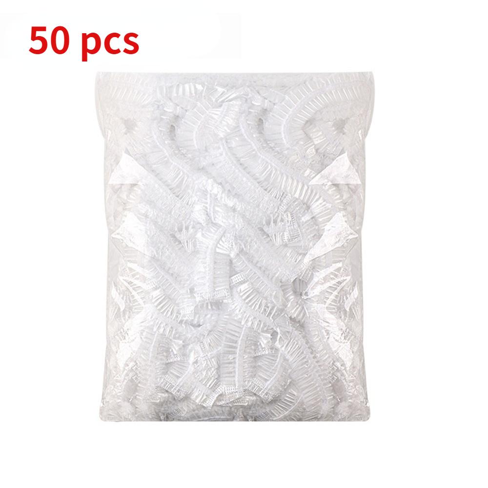 20-200Pcs Disposable Shower Cap Elastic Mesh Shape Non-Woven Bath Hat For Eyelash Extension Clear Waterproof Hair Hat Shower Cap Set