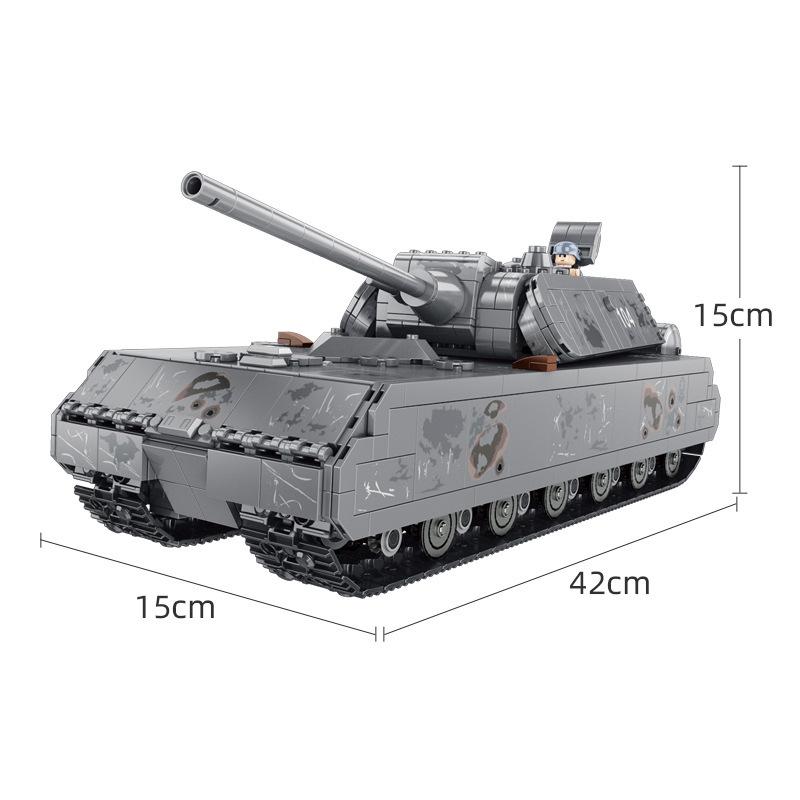 Panlos WWII Maus Tank Model Building Blocks Set