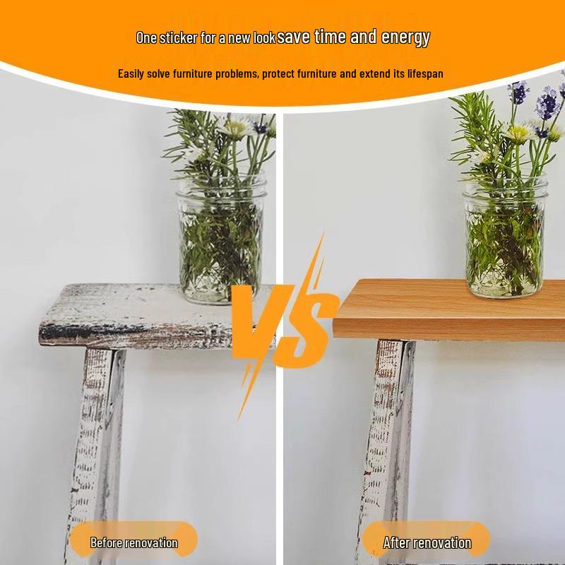 Wood Grain Decorative Tape for Window, Door, & Mirror Frames - Edge Trim & Seam Filler Sticker.