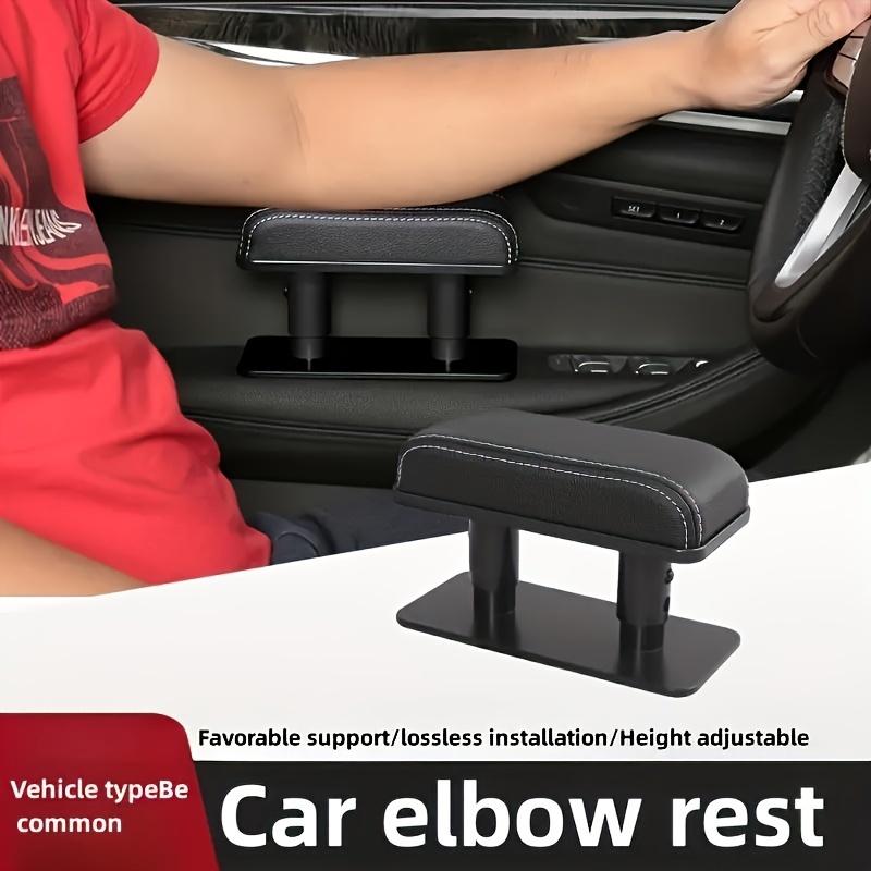 Car Armrest Pad,1PC Door PU Leather Car Elbow Rest, Armrest Left Elbow Adjustable Height Pad, Car Interior Accessories Central Armrest Box