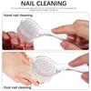 Multipurpose Clear Handle Nail A rt Brush Nail Hand Scrubbing Cleaning Brush Soft Remove Dust Cleaner Manicure And Pedicure Tool