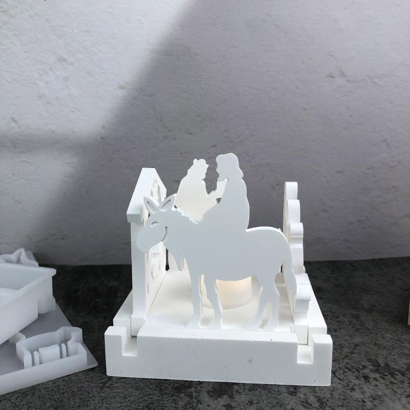 2PCS Silicone Mold Prayer Theme Resin Handmade Decors Making Molds Unique Art Molds Silicone Texture for Candle and Soap