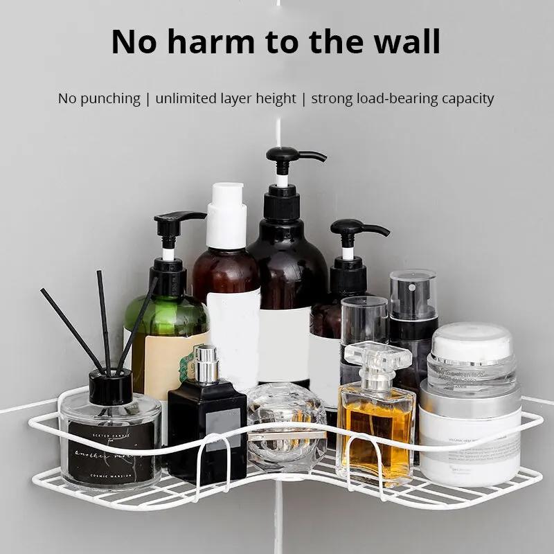 Non Perforated Washbasin Storage Rack, Wall Mounted Tripod Toilet Wall Mounted Kitchen Storage Rack, Bathroom Storage Rack.