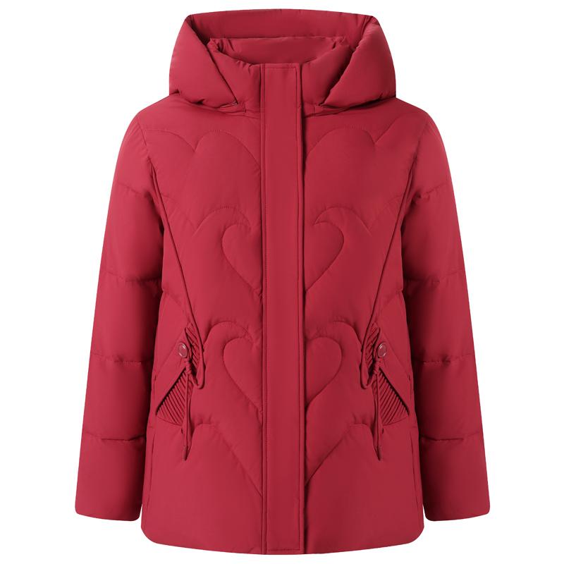 Middle Age Women's Winter Down Jackets Hooded Plus Size Thick Down Coats Woman Outerwears