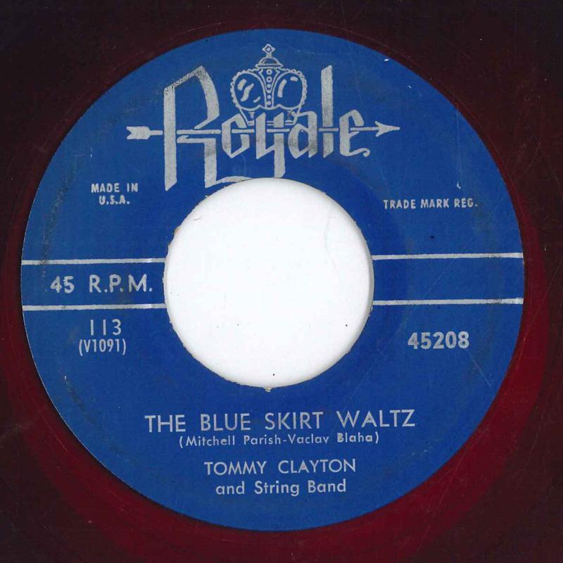 

7inch Record TOMMY CLAYTON Whispering Hope The Blue Skirt Wa 45208 ROYALE US Pop Used