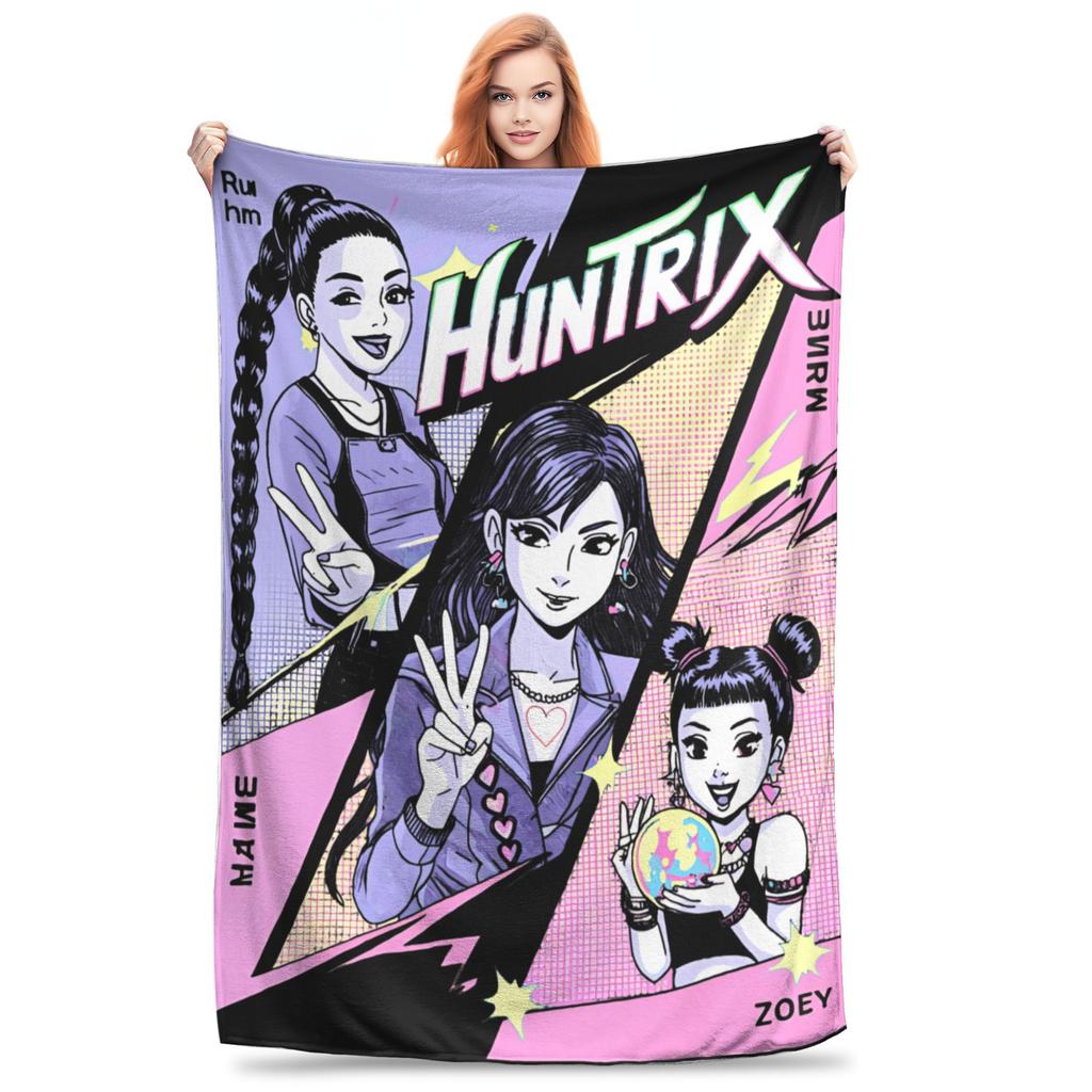 Jinu KPOP Lovci démonů Vintage 90. léta Styl Deka Flanelová Novinka Teplá Přehozová Deka na Přehoz Léto