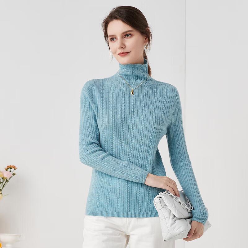 Zhaojun Women's Cashmere Turtleneck Sweater