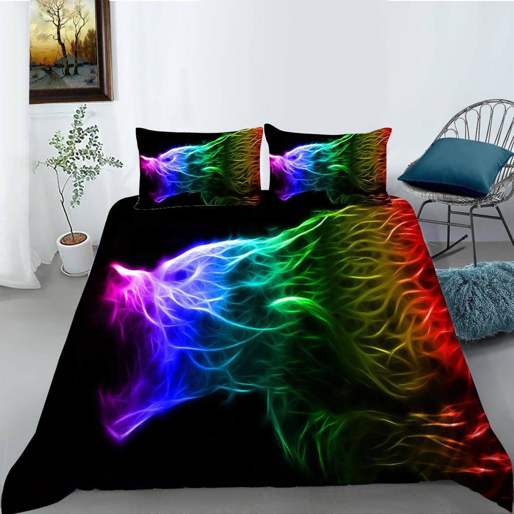 Wolf Series 3D Digital Printing Bedding Two Or Three Piece Polyester Shopify
