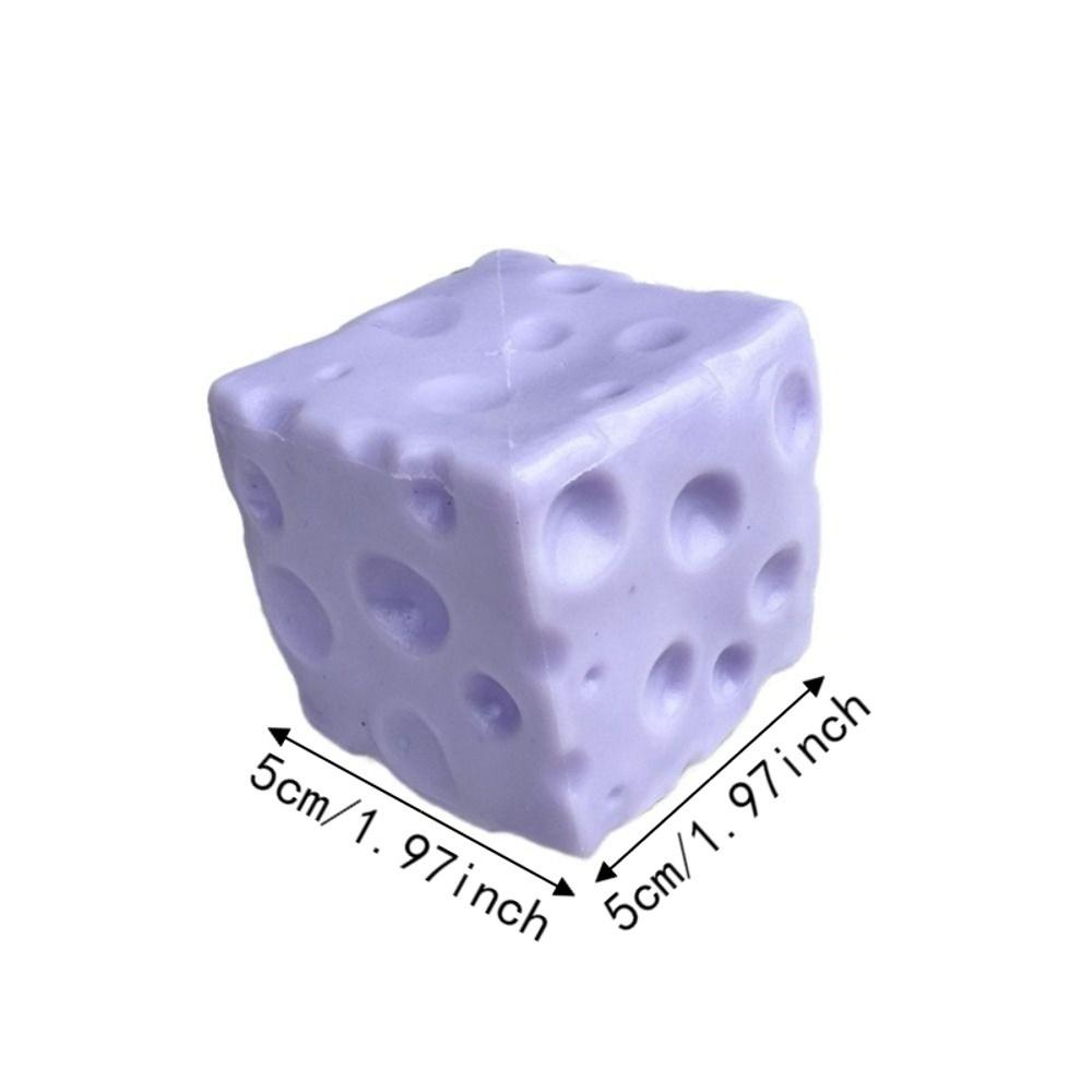 Super Soft Cheese Squishy Toy 5cm Cheese Slow Rebound Toy Cheese Squeezed Toy for Kids Adults