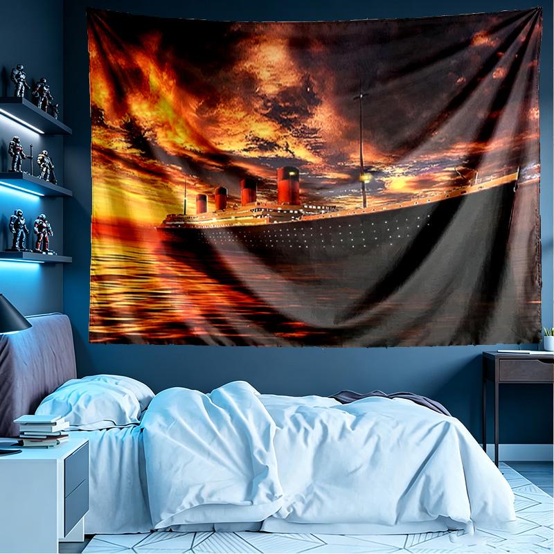 RMS Titanic Print Tapestry, Lightweight Wall Hanging, for Bedroom, Dorm, Living Room, Home Art Decor, Birthday Christmas Gift for Friends