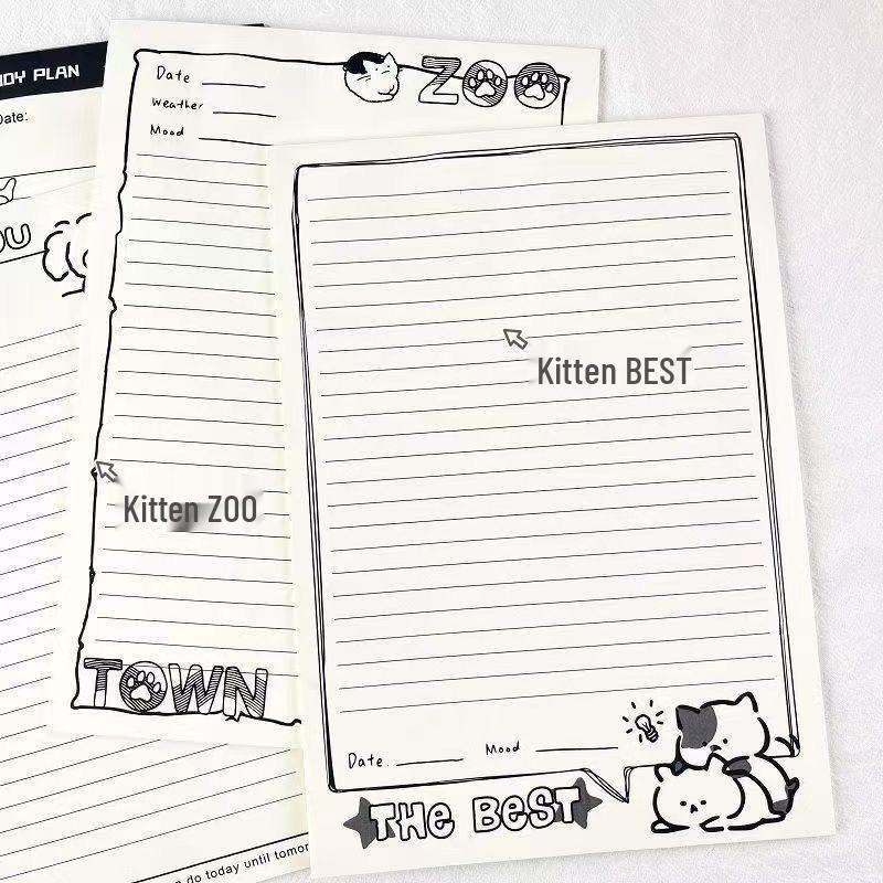 Animal B5 Notepad: Tearable Cartoon Sticky Notes for Students