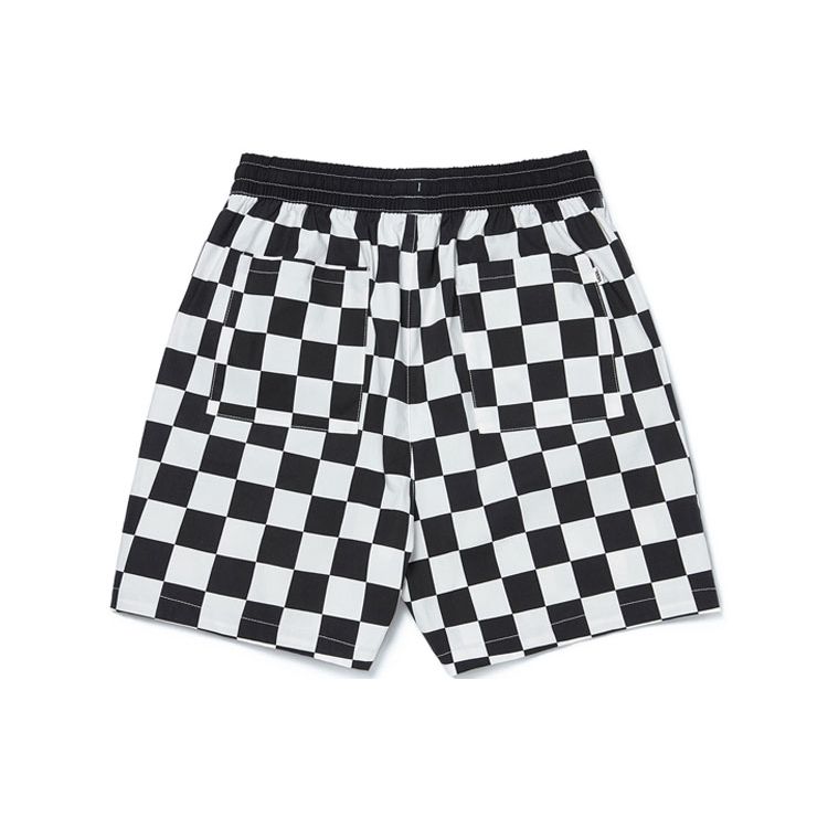Vans Black And White Checkerboard Print Casual Straight Leg Shorts Women shorts VN0A4MN1J0Z