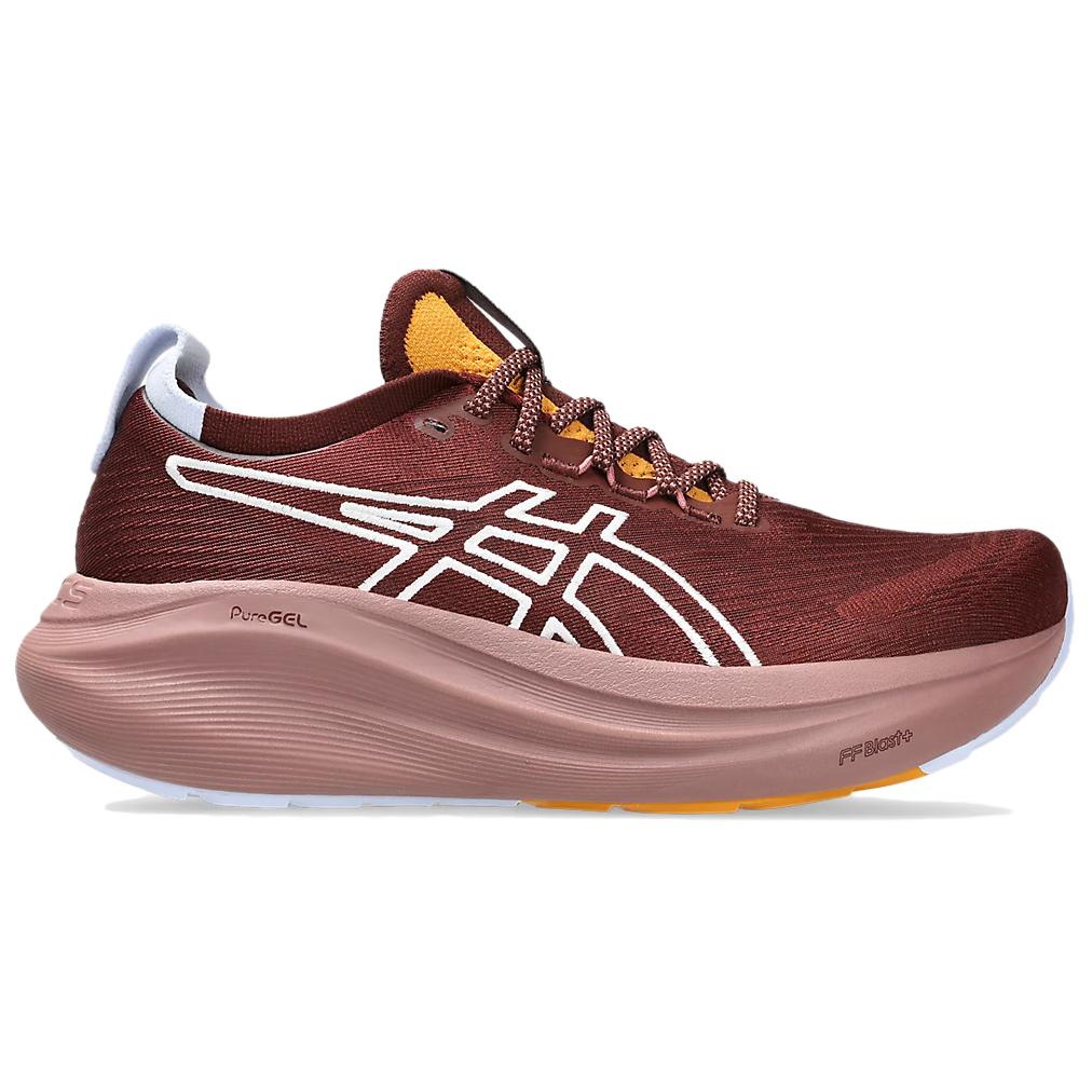 Asics Gel-Nimbus 27 Comfortable Versatile Breathable Supportive Lightweight Running Shoes Women Sneakers Deep-Red 1012B908-600