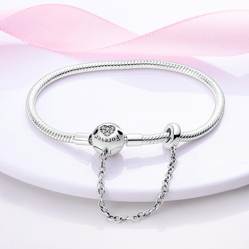 Heart Shell Butterfly Footprint Bracelet 925 Silver Fit Charm Beads Fashion Women Bracelet Jewelry