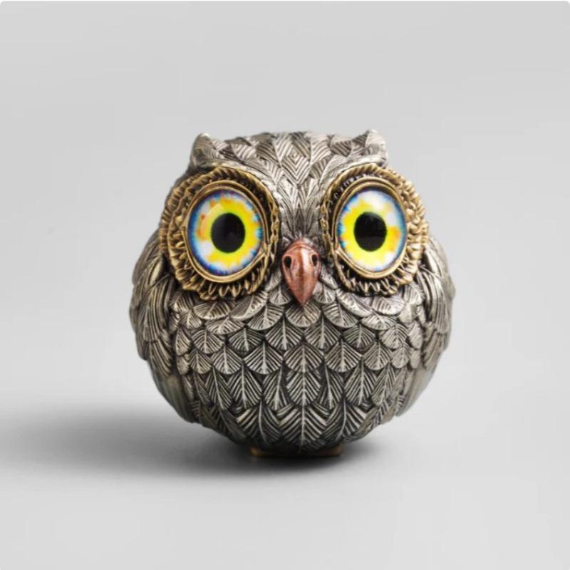 

Lucky Owl Guardian Cartoon Owl Statue Ornaments Christmas Ornaments Realistic Animal Statues