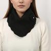 Women Winter Knit Waves Edge Turtleneck Faux Collar Elegant Flower Detachable Pullover Triangular Scarf Wrap Neck Warmer