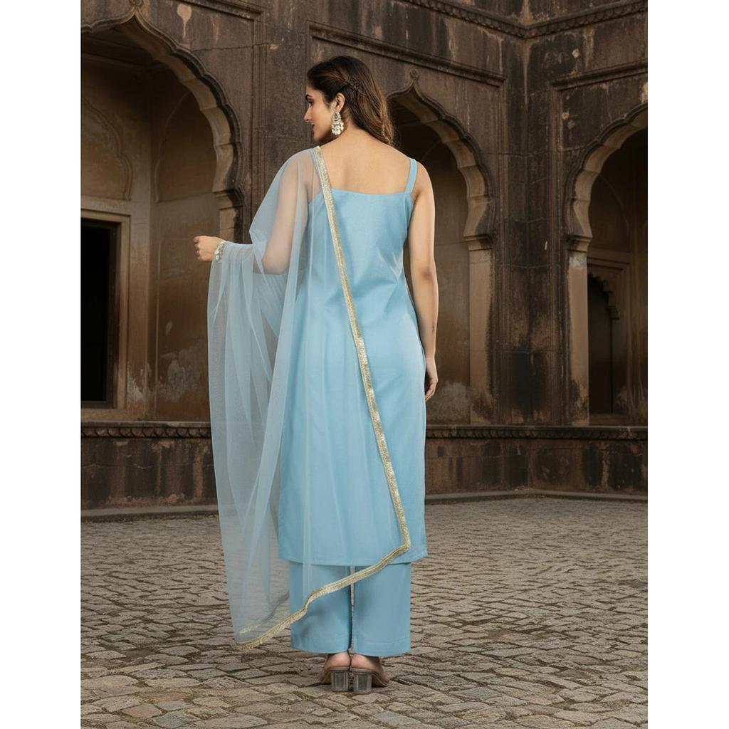 Bollywood Designer Ethnic Kurti Pant Dupatta Set Indian Women's Party Wear Suit