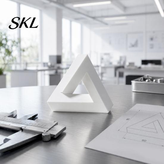 Abstract Triangle Art Sculpture, 3D Printed Optical Illusion Figurine, Minimalist Geometric Desktop Decoration for Living Room, Office, Shelf, Coffee