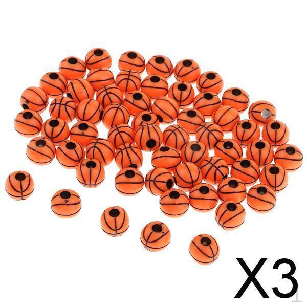

3x60 штук смоляные спортивные бусины для баскетбола круглые материалы для рукоделия оранжевые