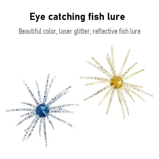 2Pcs 9CM/2.8G TPE Bionic Sea Urchin Lure Floating Simulation Sea Urchin