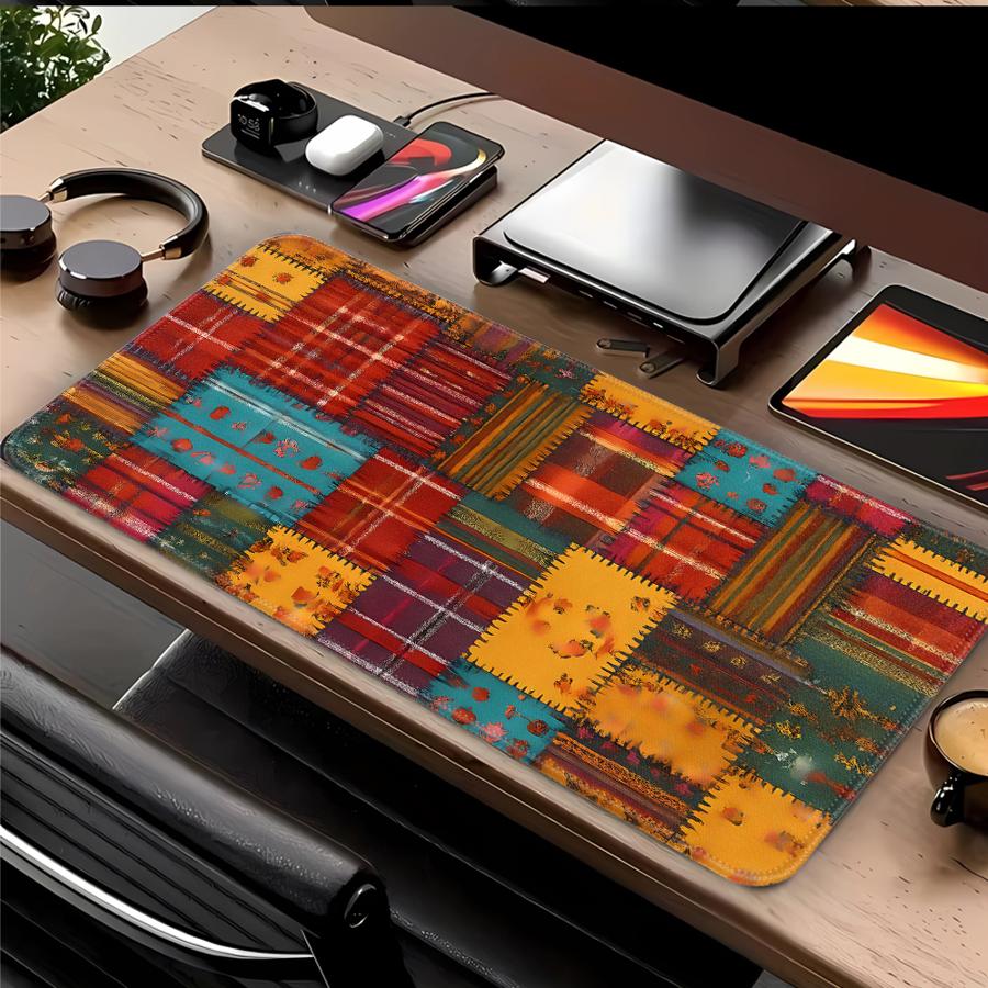 резиновый коврик для мыши компьютерный ноутбук офисный коврик игровая консоль настольные аксессуары клавиатура коврик для мыши цветной пэчворк узор 220x180x2mm