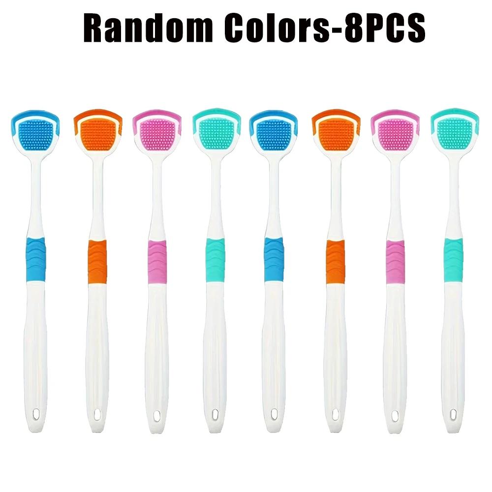 New Silicone Tongue Scraper Cleaner Brush Helps Fight Bad Breath Scrubber For Adults Oral Hygiene Tool